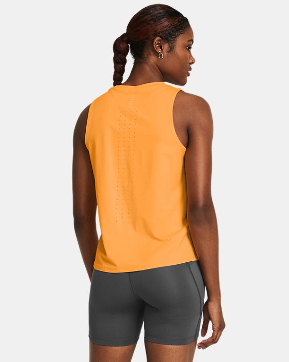 Camiseta de tirantes UA Launch Elite para mujer, Orange, pdpMainDesktop image number 1